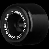 Powell Peralta Rat Bones Skateboard Wheels 60mm 85a - Black (4 pack)