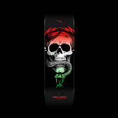 Powell Peralta McGill Skull & Snake Skateboard Green Fade - Shape 244 K20 - 8.5 x 32.08