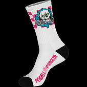 Powell Peralta Ripper Cotton Socks Checker Blue/Pink/White