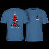 Powell Peralta Skull & Nunchucks Bruce Lee Collab T-shirt - Indigo Blue