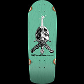 Powell Peralta OG Snub Ray Rodriguez Skull & Sword Reissue Skateboard Deck Teal Stain - 10 x 28.25