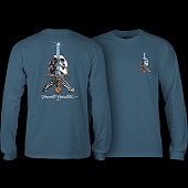 Powell Peralta Skull & Sword L/S Shirt Indigo Blue