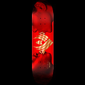Powell Peralta Kiss FLIGHT Red/Gold Foil Skateboard Deck - 8" K26
