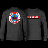 Powell Peralta Supreme L/S Shirt Charocal Heather