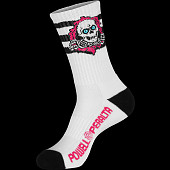 Powell Peralta Ripper Cotton Socks Stripes Pink/Black/White