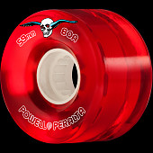 Powell Peralta Clear Cruiser Skateboard Wheels Red 59mm 80A 4pk
