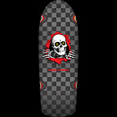 Powell Peralta OG Ripper Checker Reissue Skateboard Deck Silver/Black Stain - 10 x 30