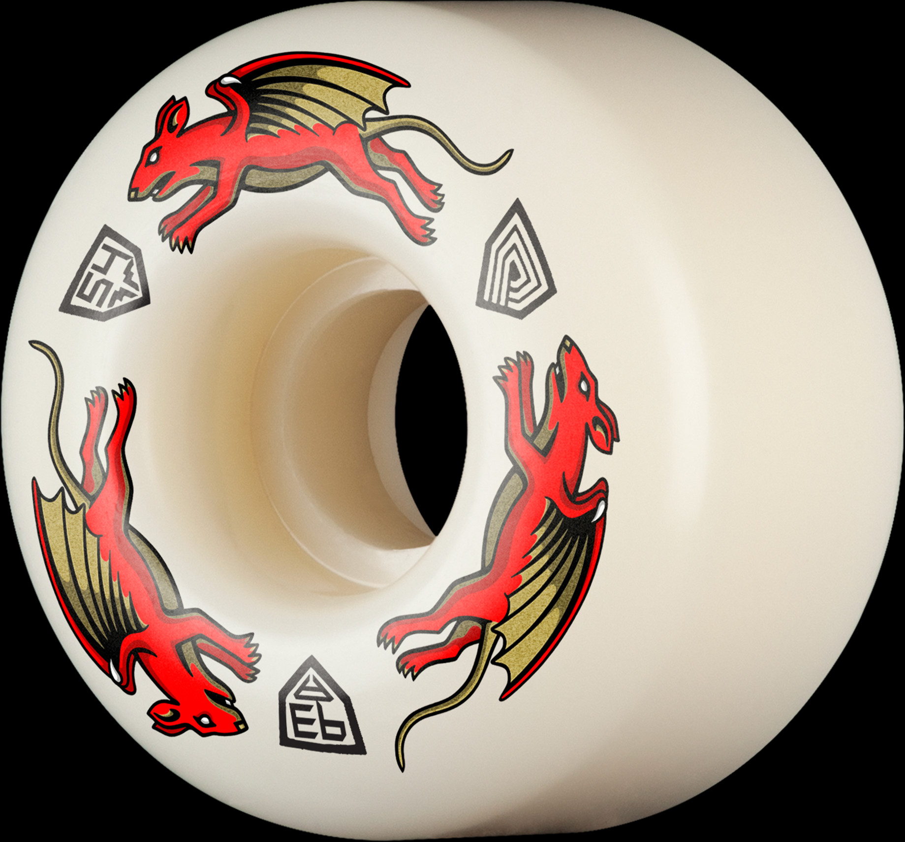 パウエル　Powell Peralta Nano Rats 54mm 93A Powell Peralta Nano Rats 93A - AV4 Asymmetrical Shape - Medium
