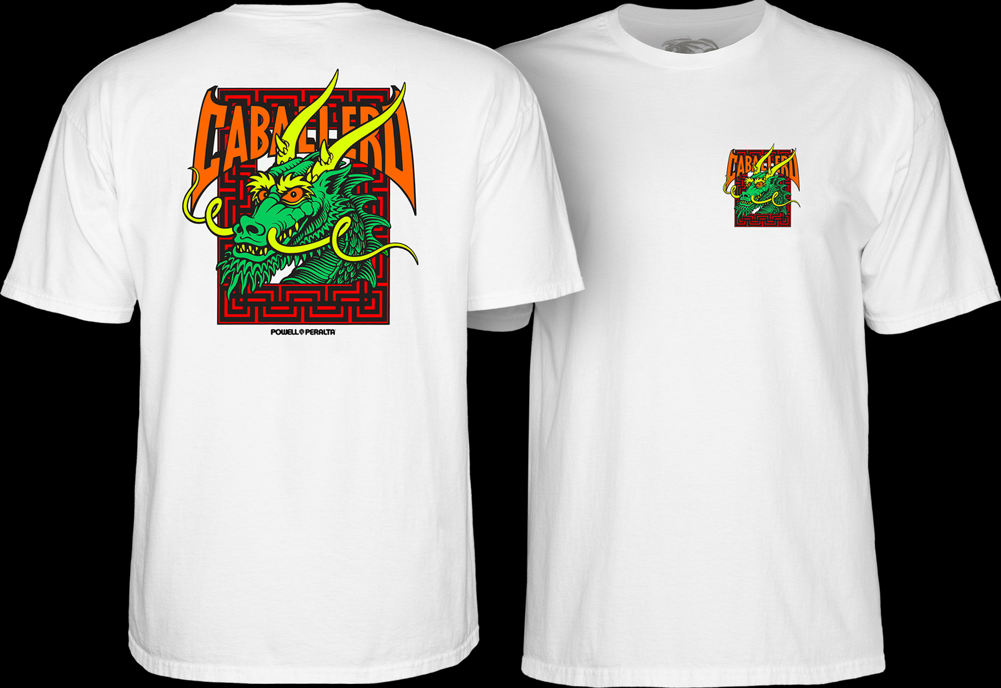 POWELL PERALTA  古着T Powell Peralta Steve Caballero Street Dragon T-shirt - White