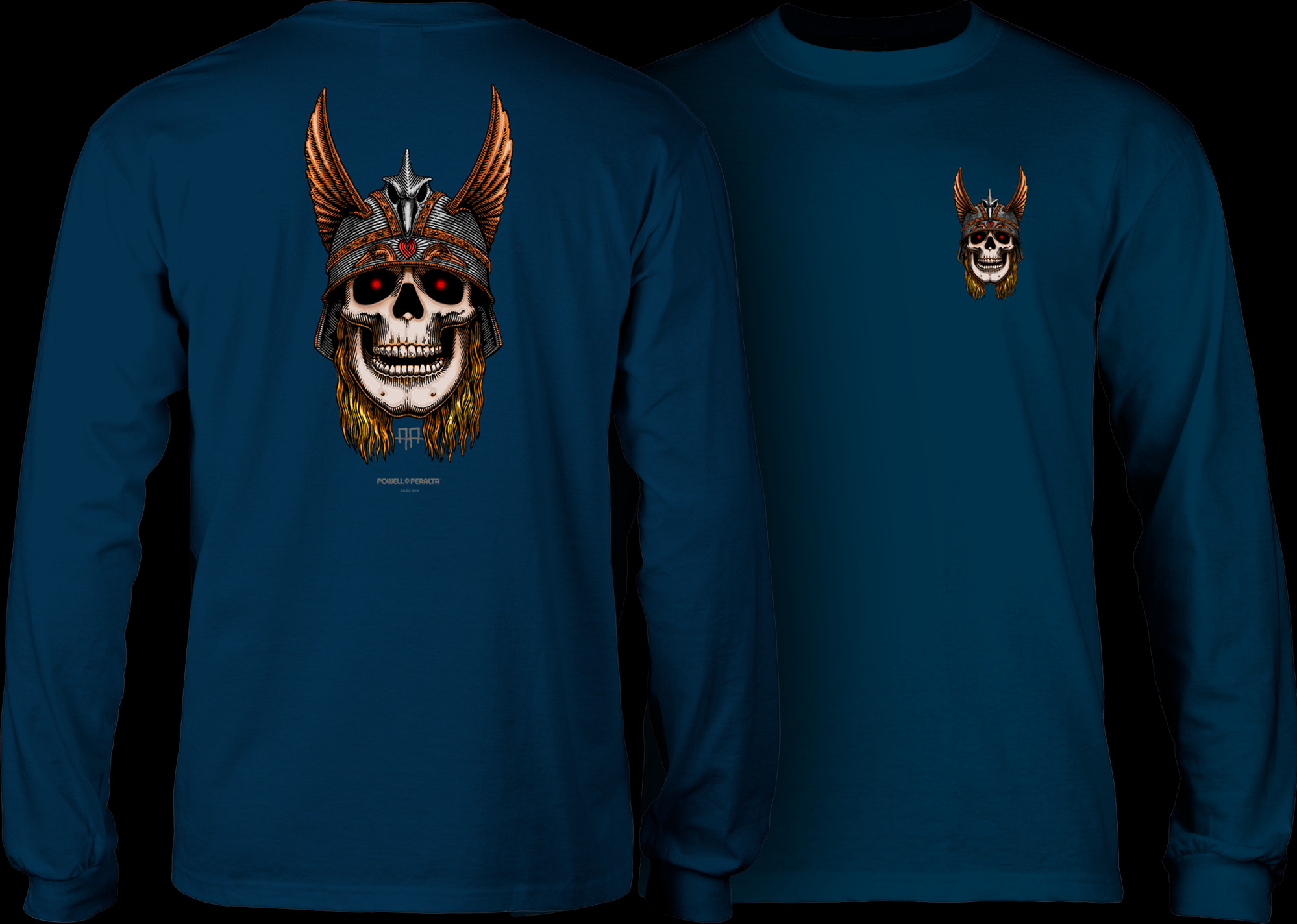 Powell Peralta Andy Anderson Skull L/S Shirt - Navy - Powell-Peralta®