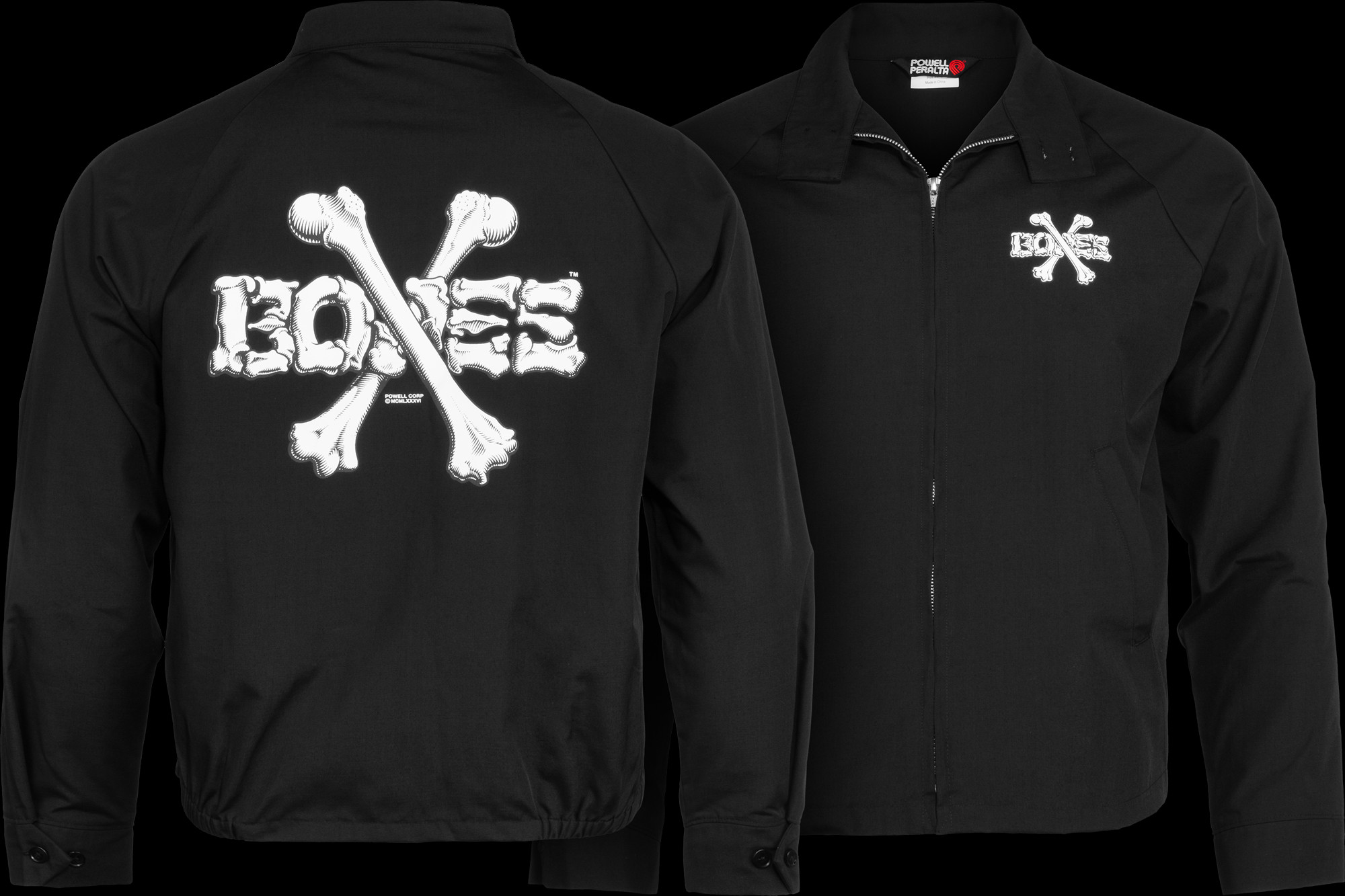 W*A様 新品　復刻　POWELL PERALTA BONES ブラック ジャケ Powell Peralta Cross Bones Jacket Black - Powell-Peralta®