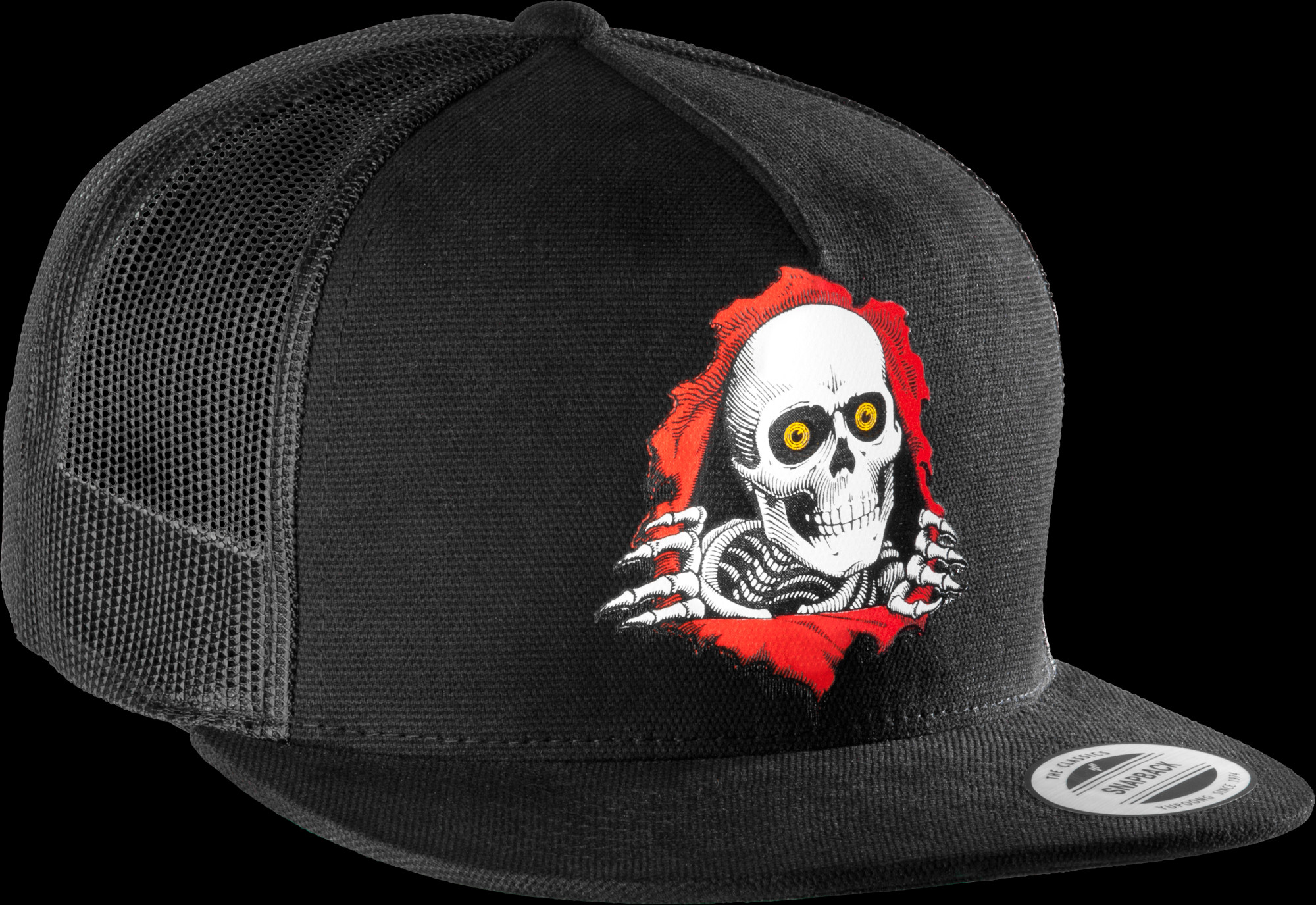 Powell Peralta Ripper Mesh Snap Back Cap - Black - Powell-Peralta®
