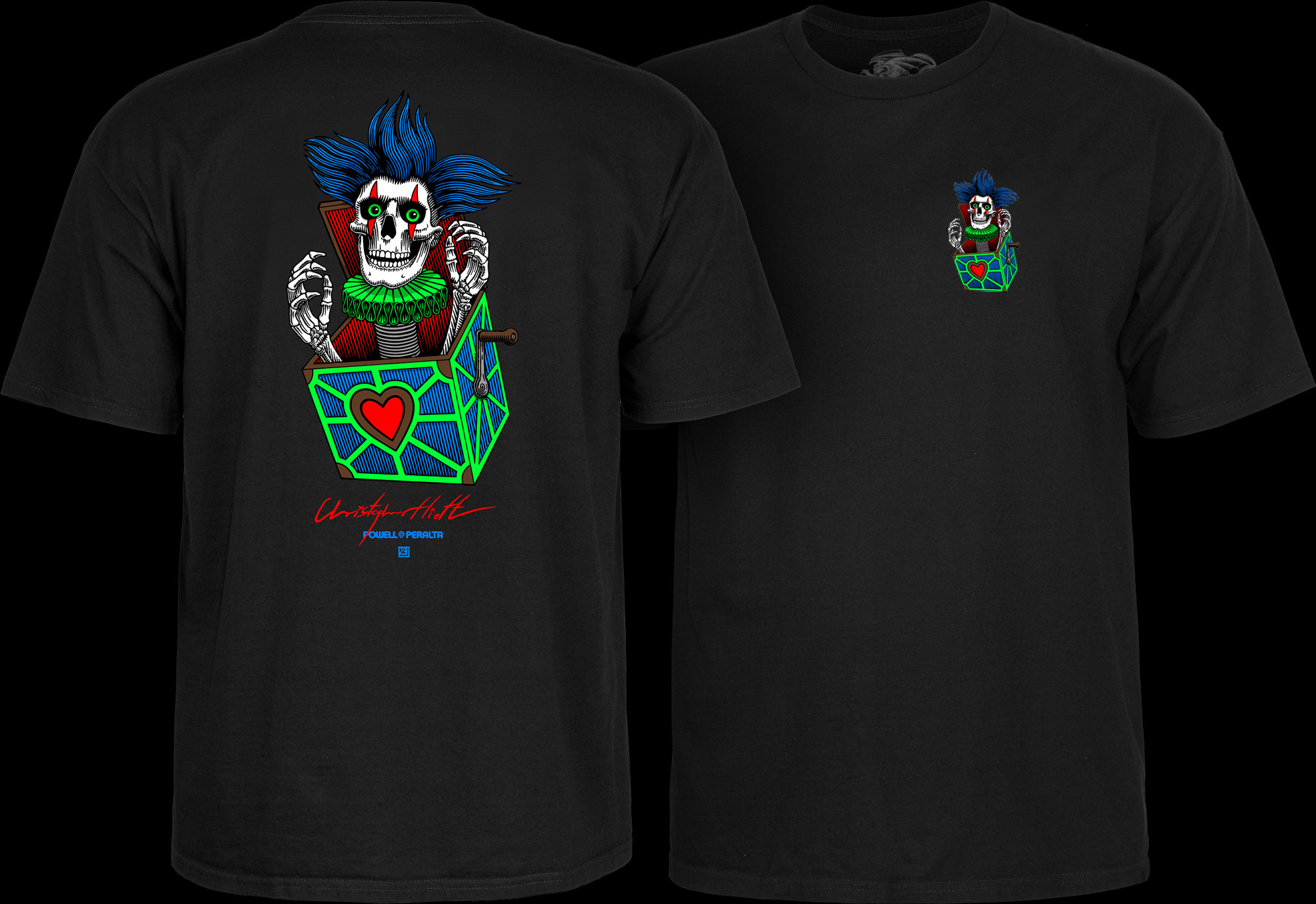 Powell Peralta Chris Hiett Skull T-Shirt Black - Powell-Peralta®