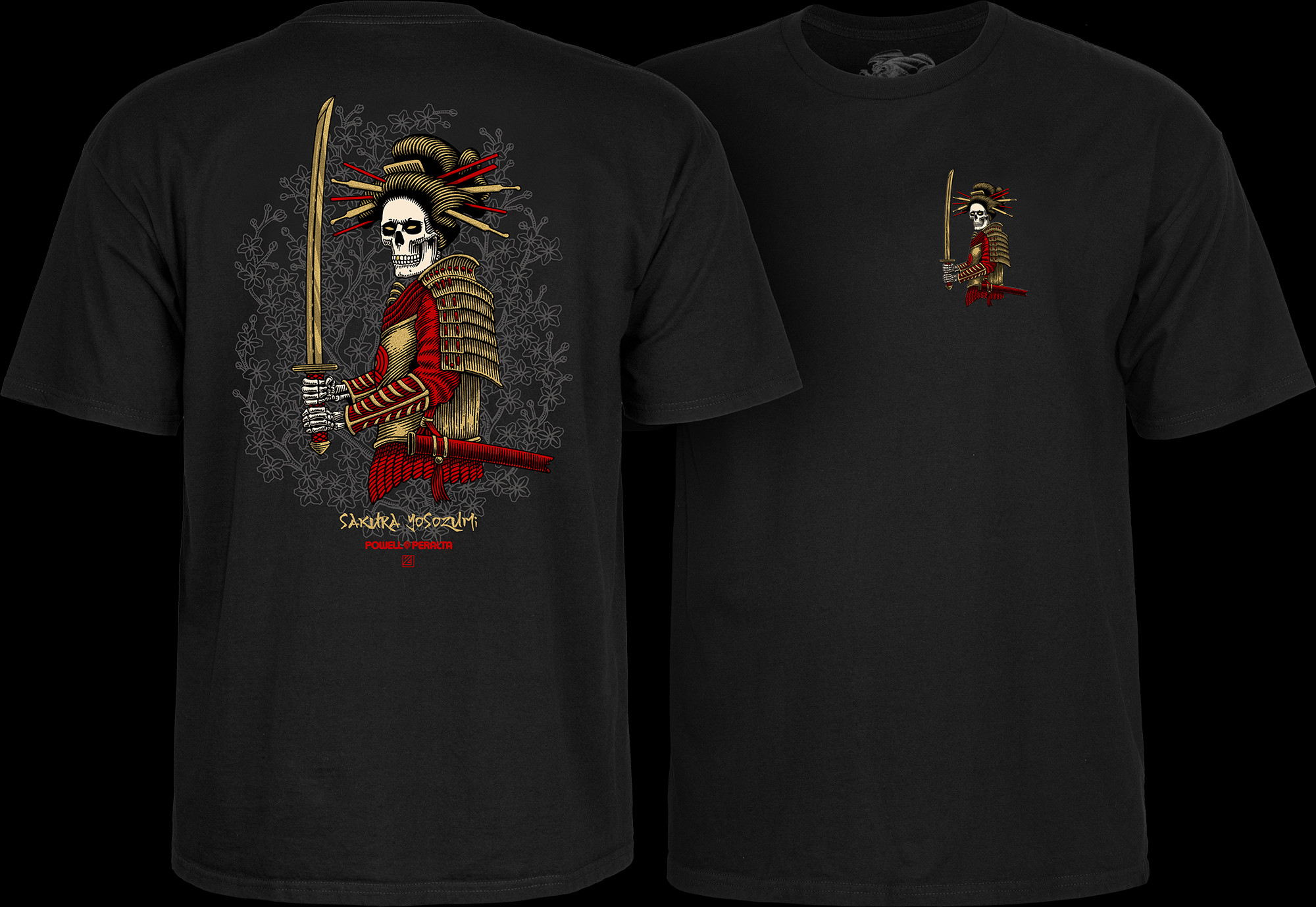 Powell Peralta Sakura Yosozumi Onna-Bugeisha T-Shirt Black