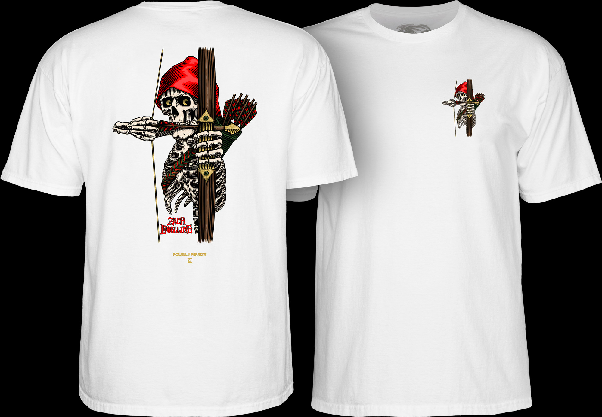 Powell Peralta Zach Doelling Archer T-Shirt White - Powell-Peralta®