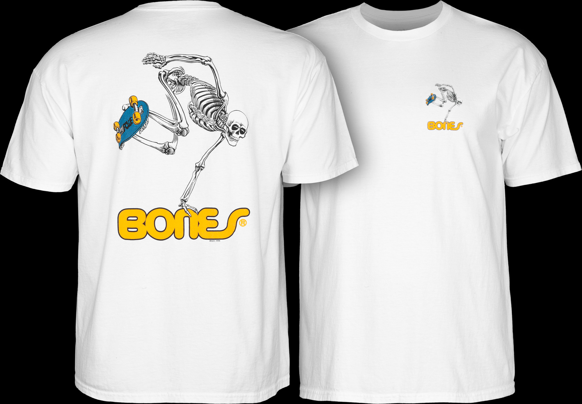 Powell Peralta Skateboarding Skeleton T-shirt - White