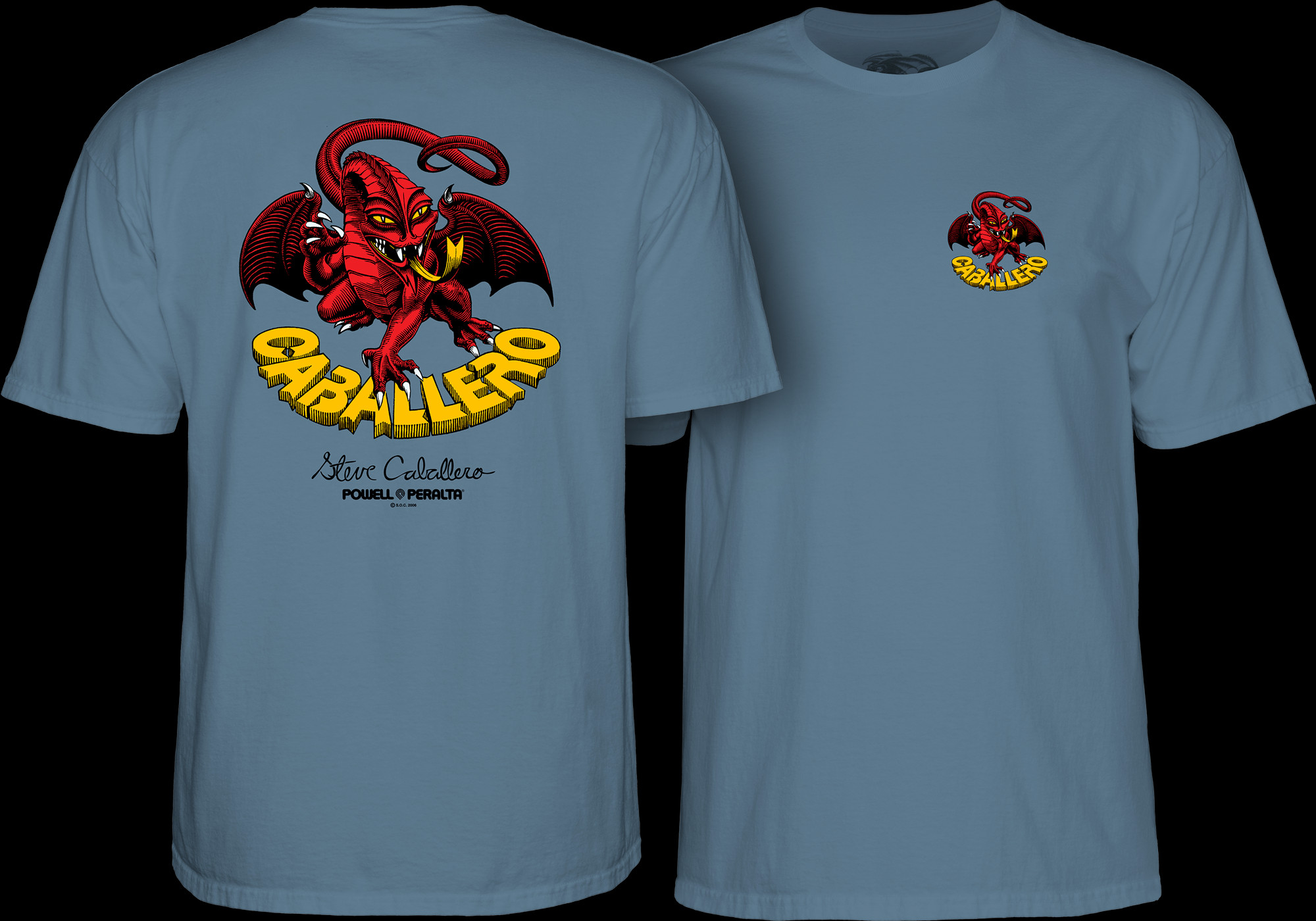 Powell Peralta Steve Caballero Dragon II T-Shirt Indigo Blue