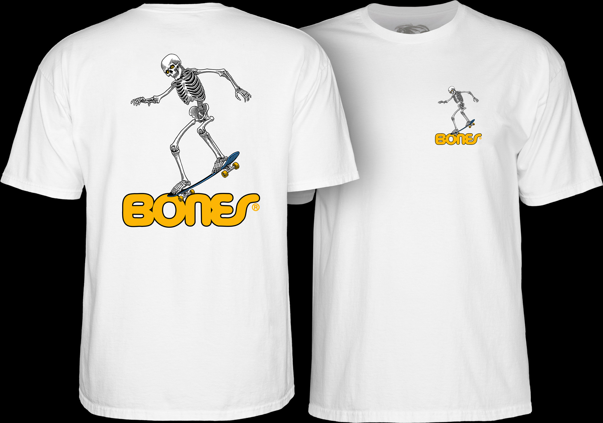 Powell Peralta Sk8Board Skeleton '3' T-Shirt White - Powell-Peralta®