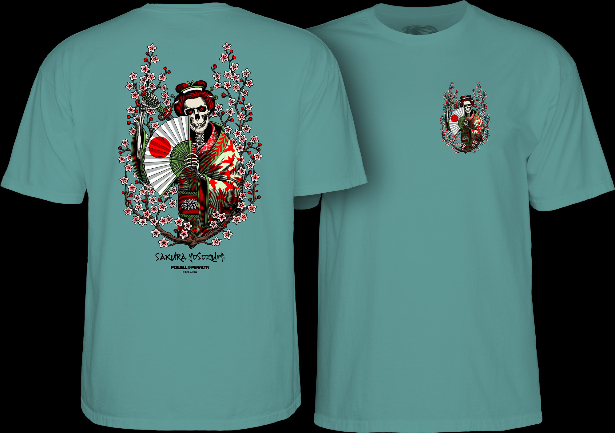 Powell Peralta Sakura Yosozumi T-Shirt Aquatic - Powell-Peralta®