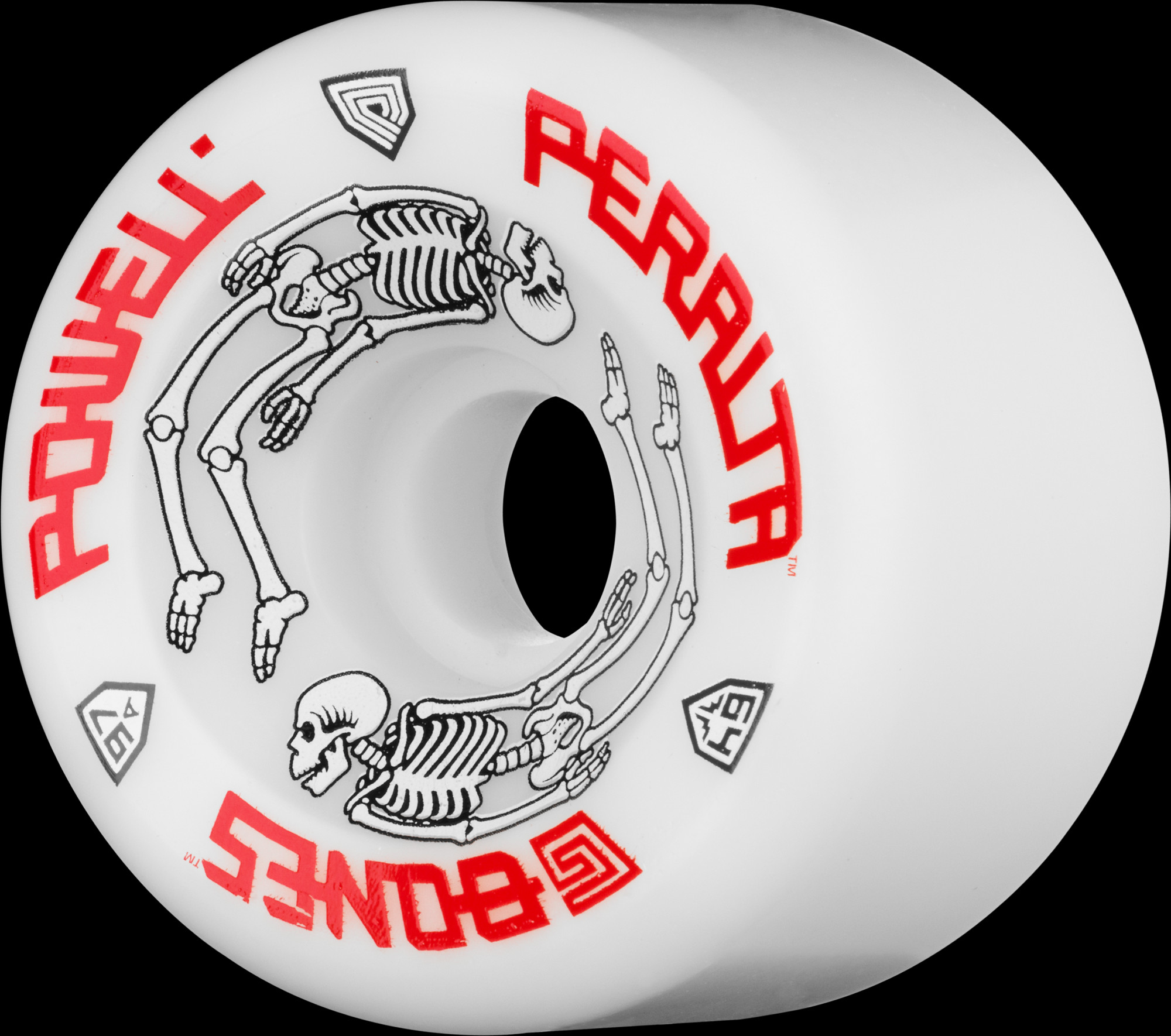 Powell Peralta G-Bones Skateboard Wheels 64mm 97a - White (4 pack