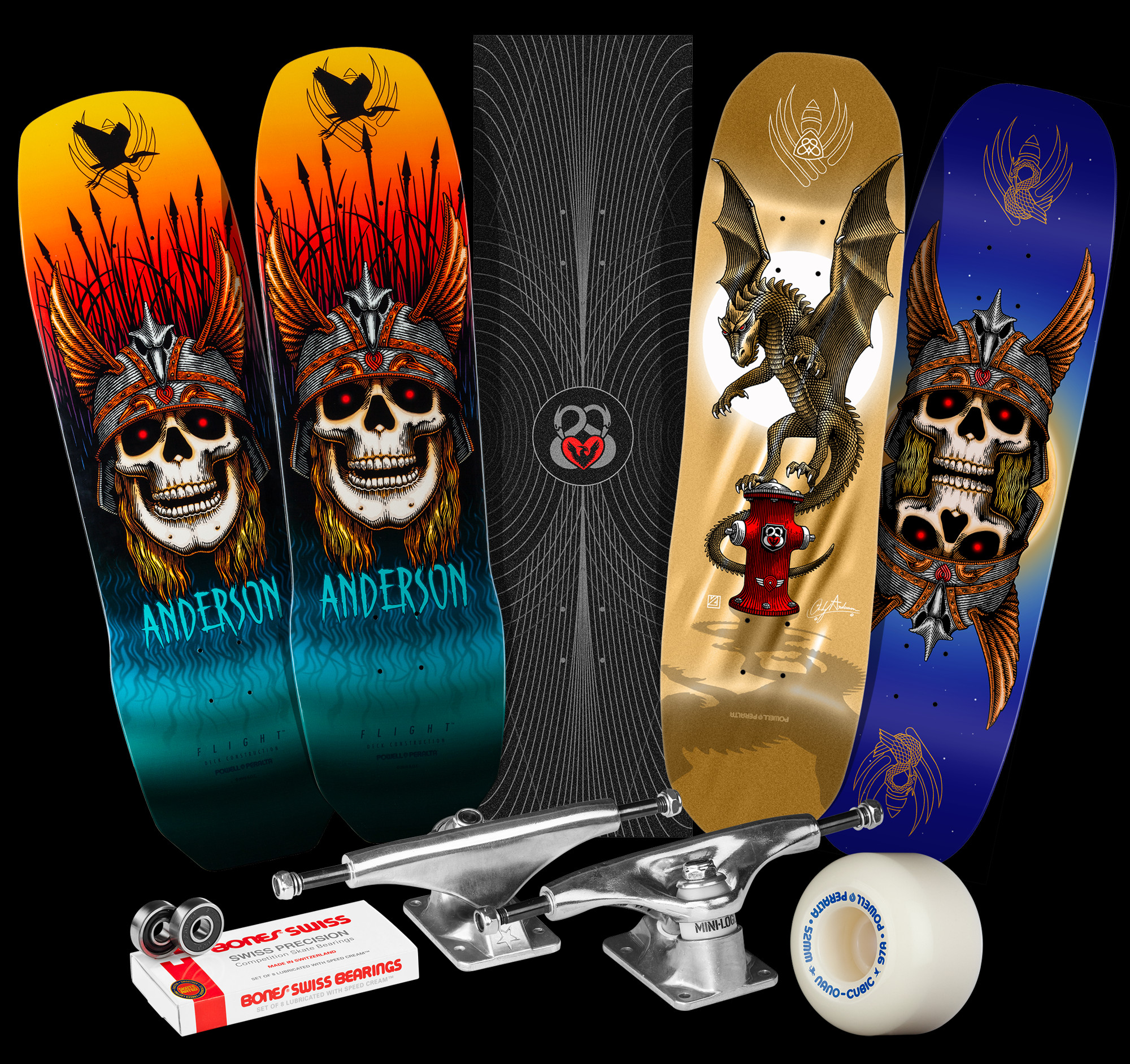 Andy Anderson Heron 2 FLIGHT デッキ POWELL POWELL PERALTA Pro Andy Anderson Heron 2 Flight Skateboard - Egg