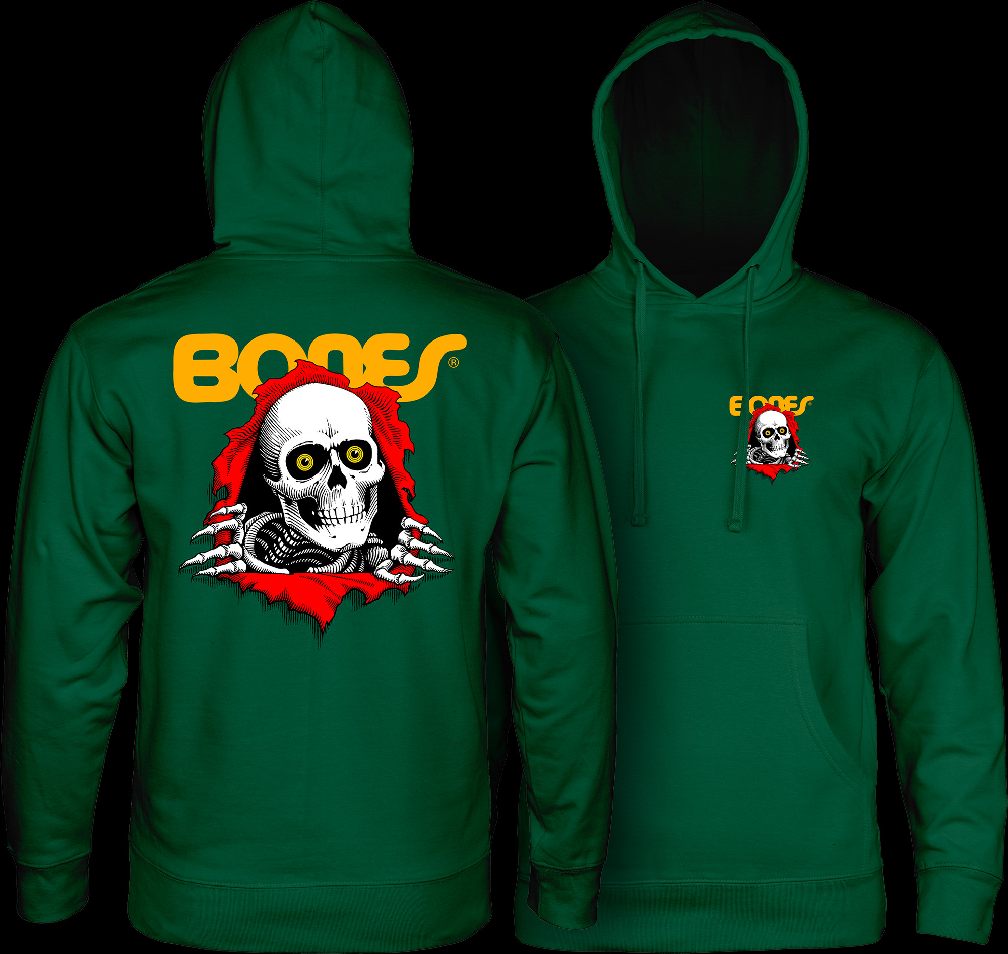 Powell Peralta Ripper Hooded Sweatshirt Mid Weight Alpine Green