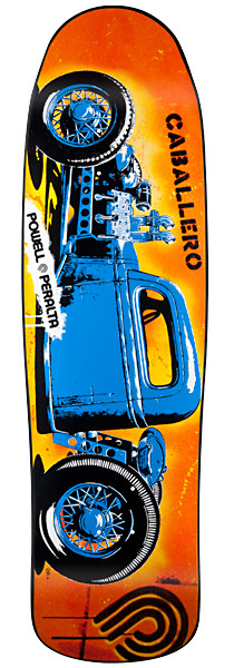 Powell Peralta Steve Caballero Blue Hot Rod Skateboard Deck - 9.16