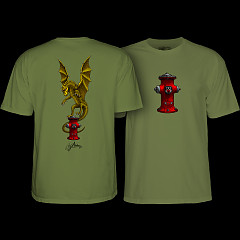 Powell Peralta Andy Anderson Hydrant Youth T-Shirt Military Green