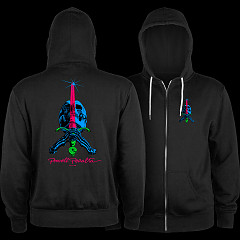 Powell Peralta Skull & Sword Zip Hoodie Lightweight