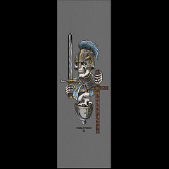 Powell Peralta Dan Corrigan Chess Skulls CLEAR GripTape Sheet - 10.5 x 33