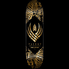 Powell Peralta Skeleton Gold Foil FLIGHT Skateboard Deck - 8.63" K26