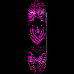 Powell Peralta Skeleton Foil Pink FLIGHT® Skateboard Deck - 8" K26