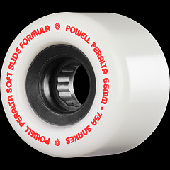 Powell Peralta Snakes Skateboard Wheels 66mm 75a 4pk White