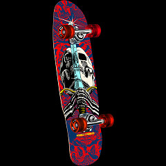 Powell Peralta Class Cruiser Skull & Sword Birch Complete Skateboard Navy/Red - 8 x 30