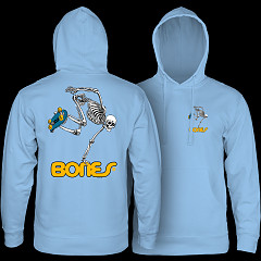 Powell Peralta Skateboard Skeleton Hooded Sweatshirt Blue Aqua