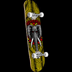 Powell Peralta Mike V. Elephant Birch Skateboard Complete Yellow - Shape 255 - 7.5 x 30.70