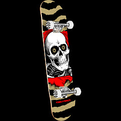 Powell Peralta Ripper Birch Skateboard Complete Red/Metallic Gold - Shape 239 - 7 x 28