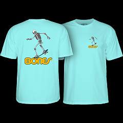 Powell Peralta Sk8board Skeleton '3' T-Shirt Celadon