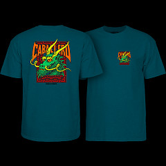 Powell Peralta Cab Street Dragon T-Shirt Midnight Teal