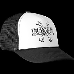 Powell Peralta Cross Bones Trucker Cap - Black/White