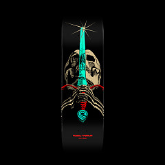 Powell Peralta Skull & Sword Skateboard Deck Red/ Metallic Gold - Shape 243 - 8.25 x 31.95