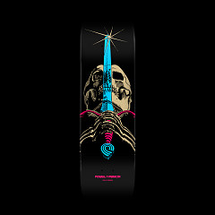 Powell Peralta Skull & Sword Skateboard Deck Pink/Metallic Gold - Shape 309 - 9 x 32.45