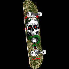 Powell Peralta McGill SAS Birch Skateboard Complete Olive/Metallic Gold - Shape 243 - 8.25 X 31.95