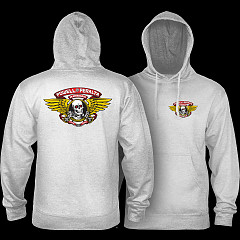 Powell Peralta Winged Ripper Hooded Sweatshirt Ash Heather