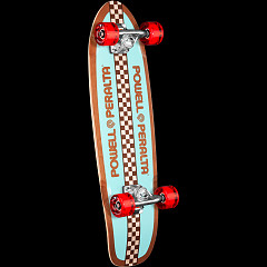 Powell Peralta Sidewalk Surfer Retro Checker Birch Cruiser Complete Skateboard - 8.37 x 28.20