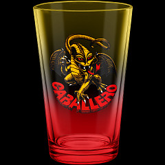 Powell Peralta Pint Glass OG Caballero Dragon Yellow/Red Fade