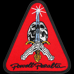 Powell Peralta Skull and Sword Red Patch Single