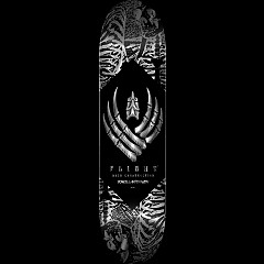 Powell Peralta Skeleton Silver Foil FLIGHT Skateboard Deck - 8.25 K26
