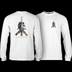 Powell Peralta Skull and Sword L/S T-shirt White