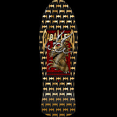Powell Peralta Steve Caballero Street Reissue Skateboard Deck Black/Gold Foil - 9.625 x 29.75